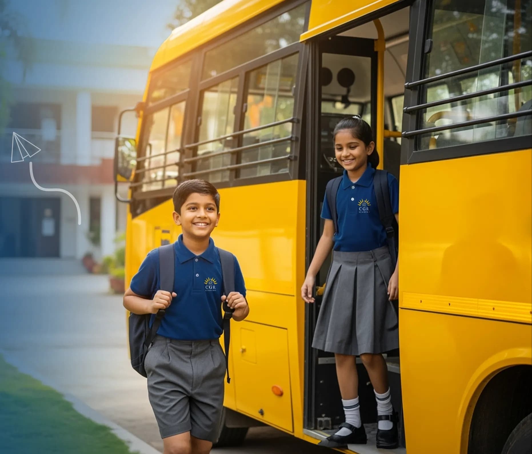 School bus serving Nallagandla & Gopanpally