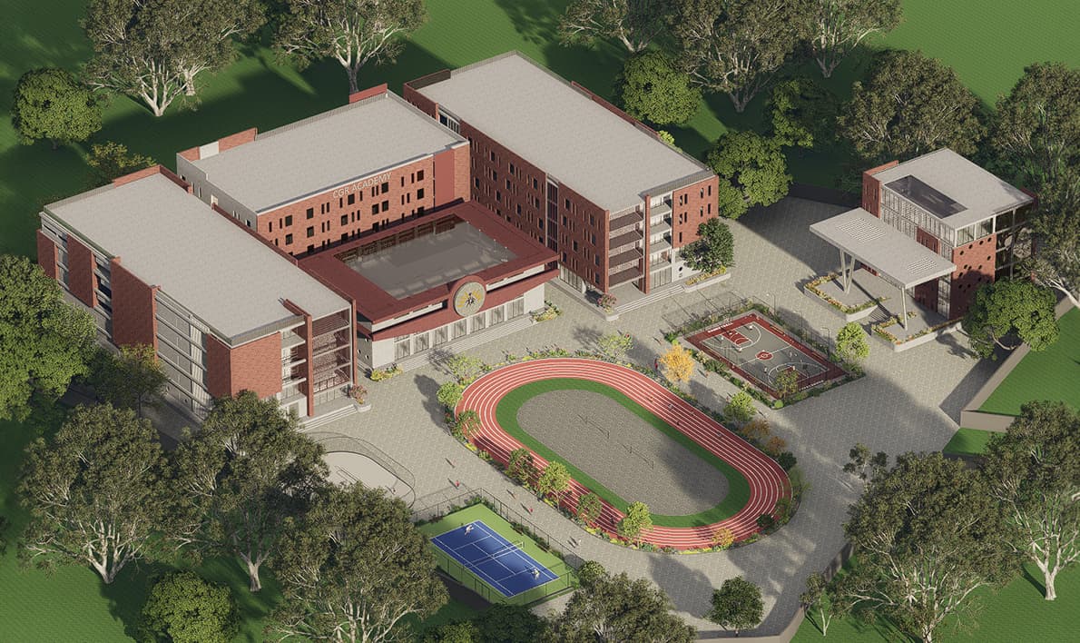 CGR Academy's 7-acre campus with Sports Arena and STEAM labs in Kollur