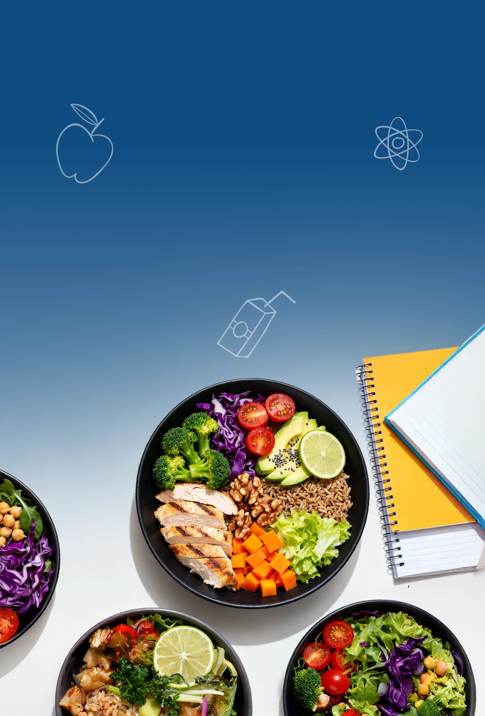 Aerial view of a modern school campus