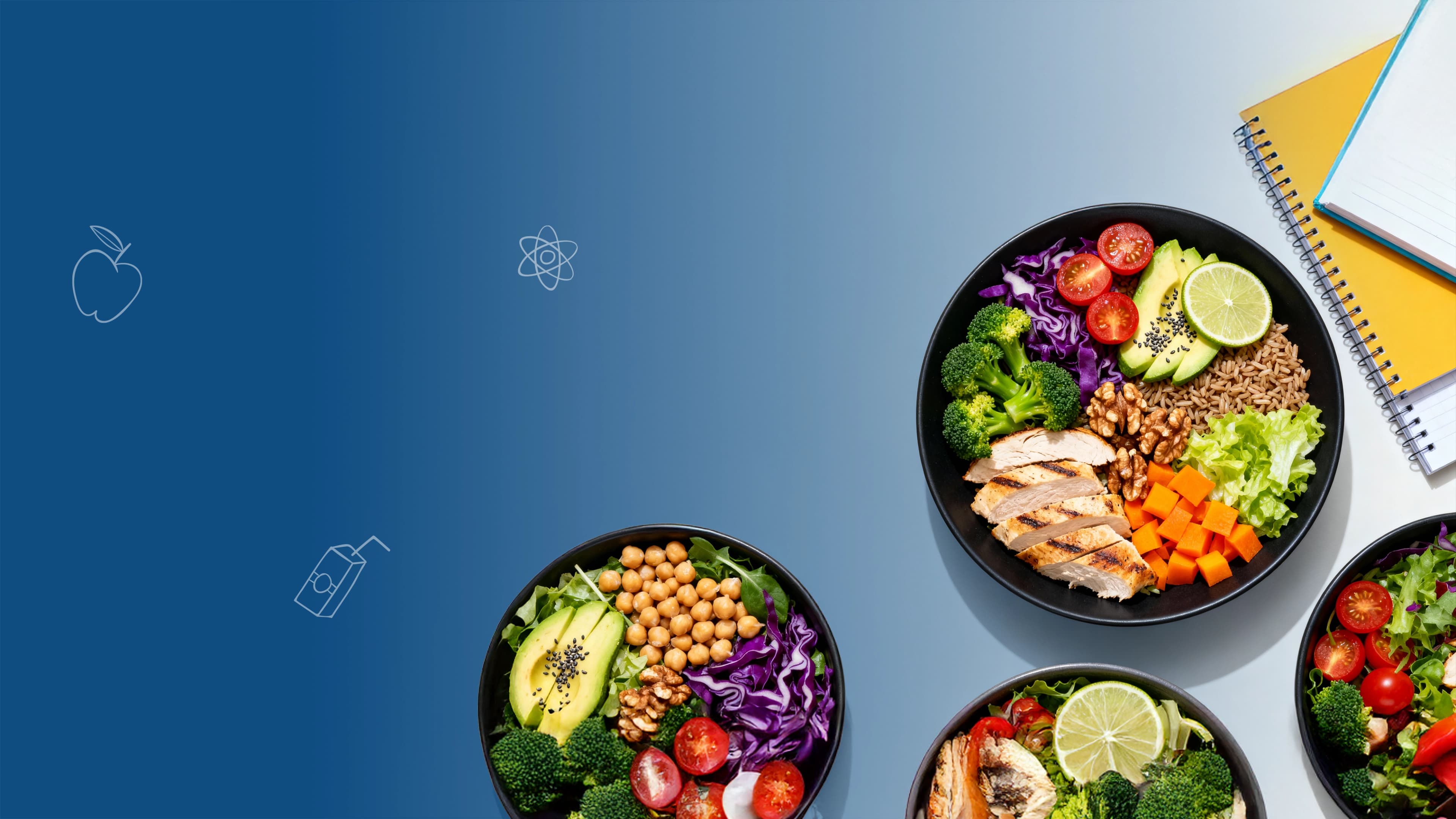 Aerial view of a modern school campus